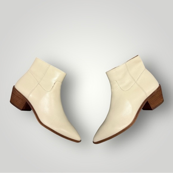 Madewell The Charley Boot in Leather Sz 6.5 Cream - Picture 6 of 14